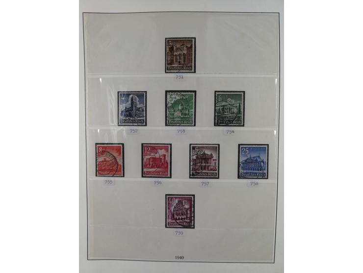 1872/1945, gestempelte reichhaltige Sammlung in 3 Bänden, vor 1900 stark spezialisiert mit Stempelbesonderheiten, Plattenfehl