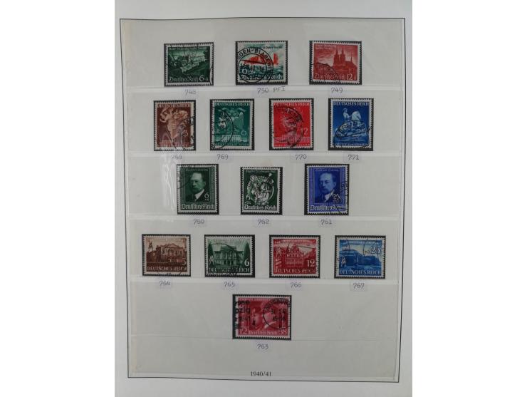 1872/1945, gestempelte reichhaltige Sammlung in 3 Bänden, vor 1900 stark spezialisiert mit Stempelbesonderheiten, Plattenfehl