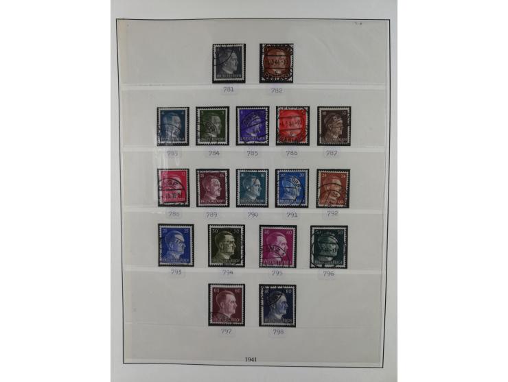 1872/1945, gestempelte reichhaltige Sammlung in 3 Bänden, vor 1900 stark spezialisiert mit Stempelbesonderheiten, Plattenfehl