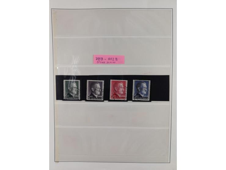 1872/1945, gestempelte reichhaltige Sammlung in 3 Bänden, vor 1900 stark spezialisiert mit Stempelbesonderheiten, Plattenfehl