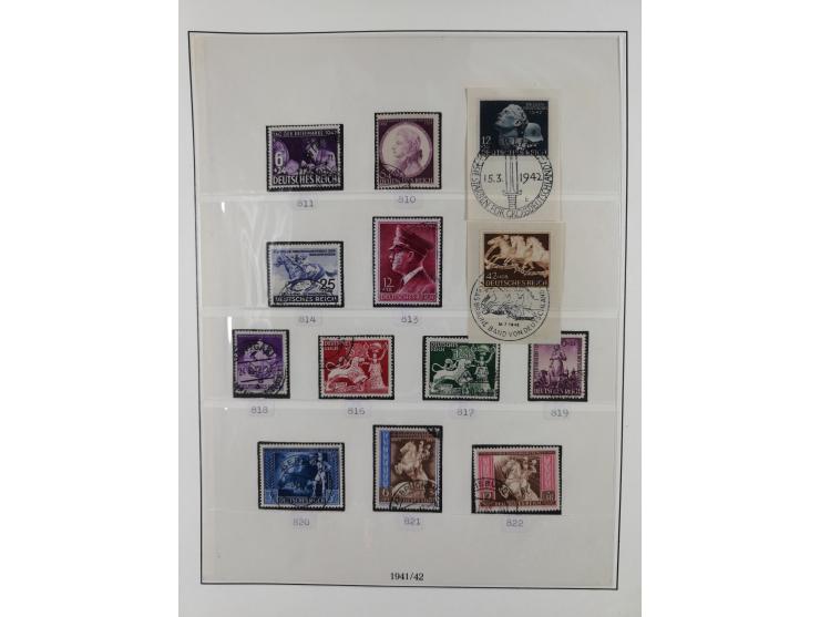 1872/1945, gestempelte reichhaltige Sammlung in 3 Bänden, vor 1900 stark spezialisiert mit Stempelbesonderheiten, Plattenfehl