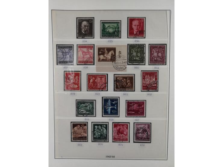 1872/1945, gestempelte reichhaltige Sammlung in 3 Bänden, vor 1900 stark spezialisiert mit Stempelbesonderheiten, Plattenfehl