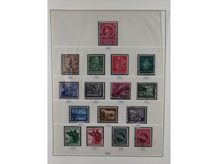 1872/1945, gestempelte reichhaltige Sammlung in 3 Bänden, vor 1900 stark spezialisiert mit Stempelbesonderheiten, Plattenfehl