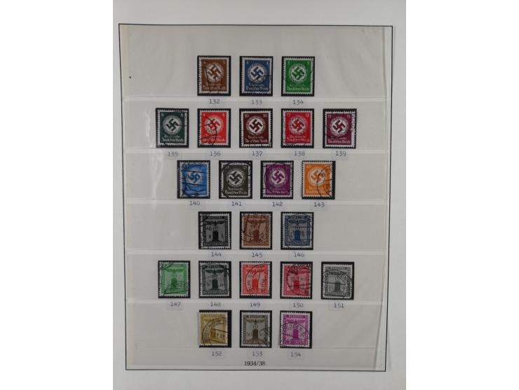 1872/1945, gestempelte reichhaltige Sammlung in 3 Bänden, vor 1900 stark spezialisiert mit Stempelbesonderheiten, Plattenfehl