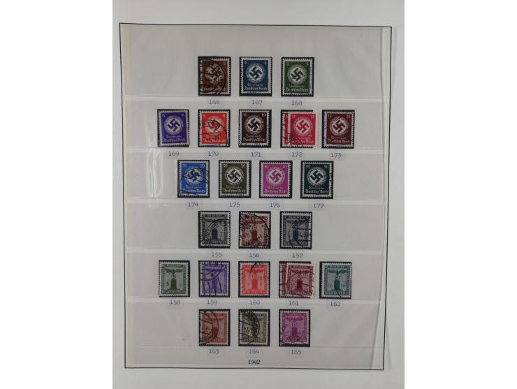 1872/1945, gestempelte reichhaltige Sammlung in 3 Bänden, vor 1900 stark spezialisiert mit Stempelbesonderheiten, Plattenfehl