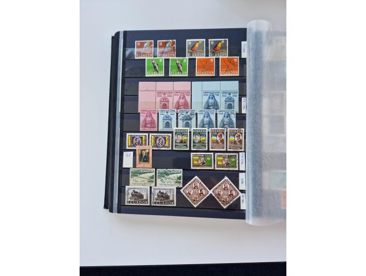 1865/1990 (ca.), Ecuador to Paraguay, interesting mint never hinged/unused and used collection, including Officials and Posta