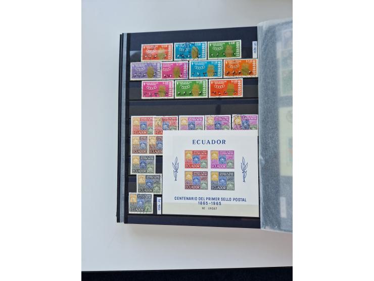 1865/1990 (ca.), Ecuador to Paraguay, interesting mint never hinged/unused and used collection, including Officials and Posta