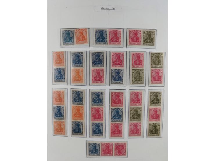 1919/40, ungebrauchte/postfrische und gestempelte Sammlung, dabei einige bessere Zusammendrucke ab Germania