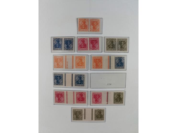 1919/40, ungebrauchte/postfrische und gestempelte Sammlung, dabei einige bessere Zusammendrucke ab Germania