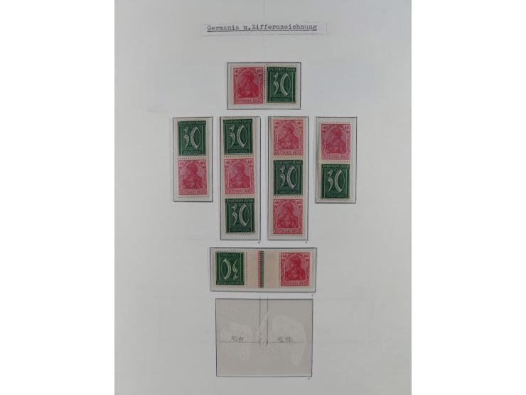 1919/40, ungebrauchte/postfrische und gestempelte Sammlung, dabei einige bessere Zusammendrucke ab Germania