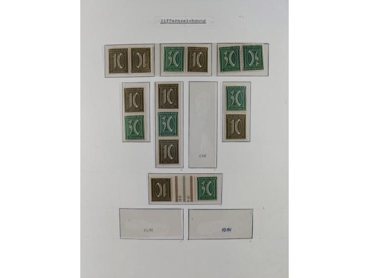 1919/40, ungebrauchte/postfrische und gestempelte Sammlung, dabei einige bessere Zusammendrucke ab Germania