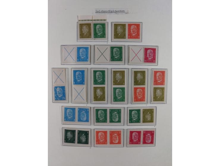 1919/40, ungebrauchte/postfrische und gestempelte Sammlung, dabei einige bessere Zusammendrucke ab Germania