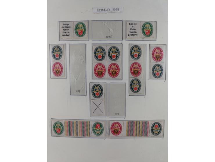 1919/40, ungebrauchte/postfrische und gestempelte Sammlung, dabei einige bessere Zusammendrucke ab Germania