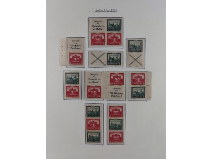 1919/40, ungebrauchte/postfrische und gestempelte Sammlung, dabei einige bessere Zusammendrucke ab Germania