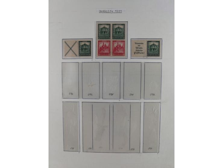 1919/40, ungebrauchte/postfrische und gestempelte Sammlung, dabei einige bessere Zusammendrucke ab Germania