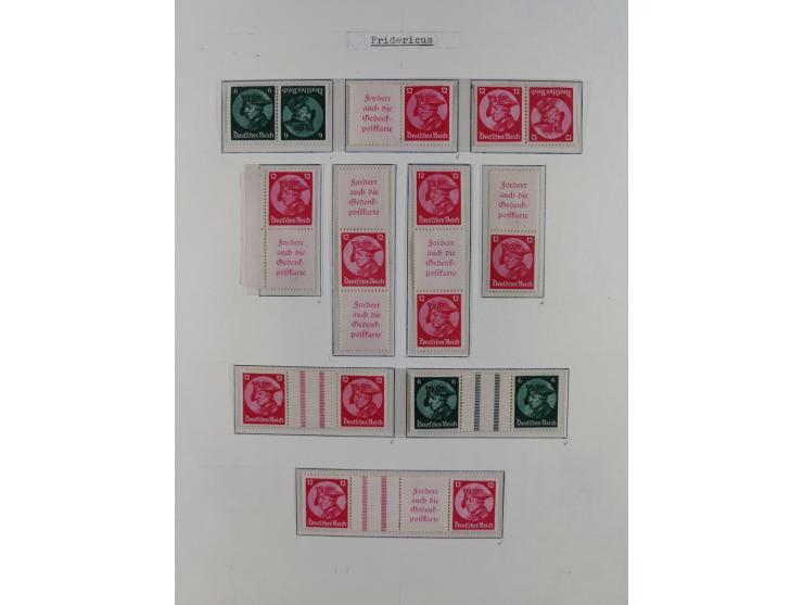1919/40, ungebrauchte/postfrische und gestempelte Sammlung, dabei einige bessere Zusammendrucke ab Germania