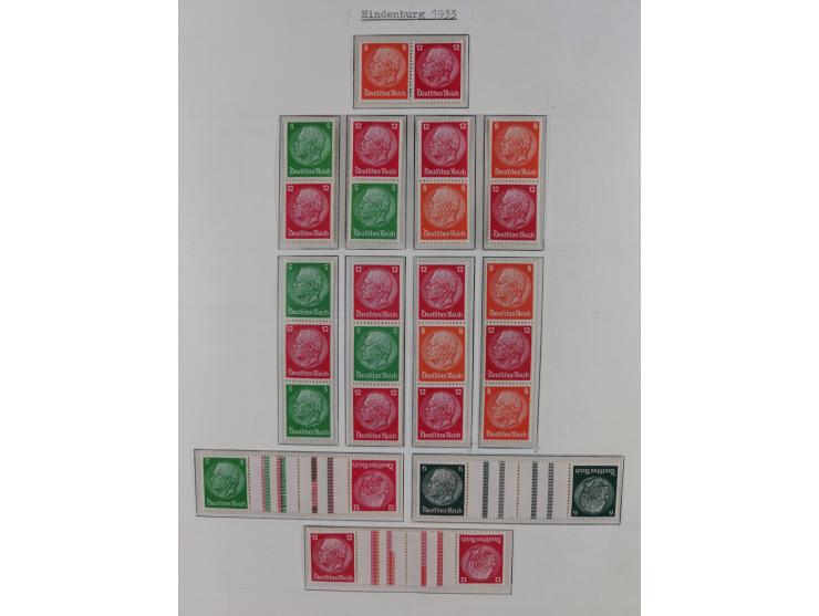 1919/40, ungebrauchte/postfrische und gestempelte Sammlung, dabei einige bessere Zusammendrucke ab Germania