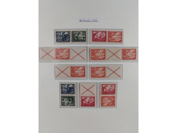 1919/40, ungebrauchte/postfrische und gestempelte Sammlung, dabei einige bessere Zusammendrucke ab Germania