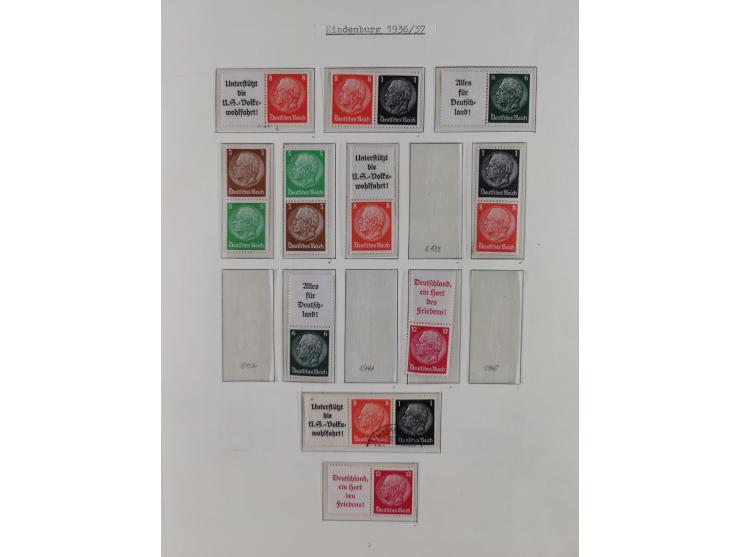 1919/40, ungebrauchte/postfrische und gestempelte Sammlung, dabei einige bessere Zusammendrucke ab Germania