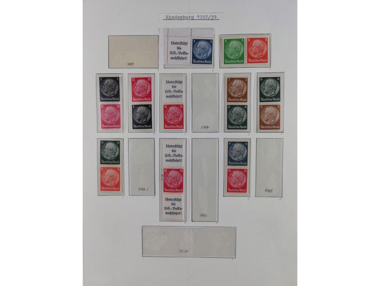 1919/40, ungebrauchte/postfrische und gestempelte Sammlung, dabei einige bessere Zusammendrucke ab Germania