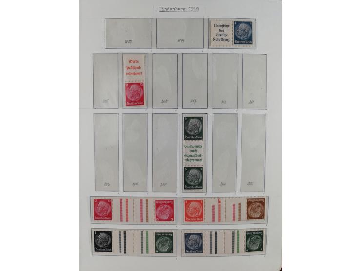 1919/40, ungebrauchte/postfrische und gestempelte Sammlung, dabei einige bessere Zusammendrucke ab Germania