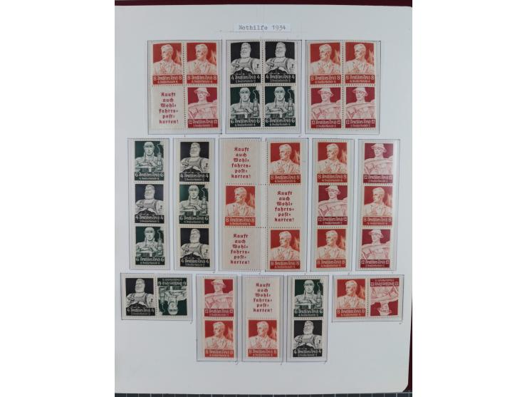 1919/40, ungebrauchte/postfrische und gestempelte Sammlung, dabei einige bessere Zusammendrucke ab Germania