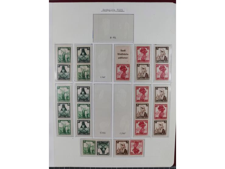 1919/40, ungebrauchte/postfrische und gestempelte Sammlung, dabei einige bessere Zusammendrucke ab Germania