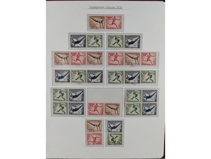 1919/40, ungebrauchte/postfrische und gestempelte Sammlung, dabei einige bessere Zusammendrucke ab Germania