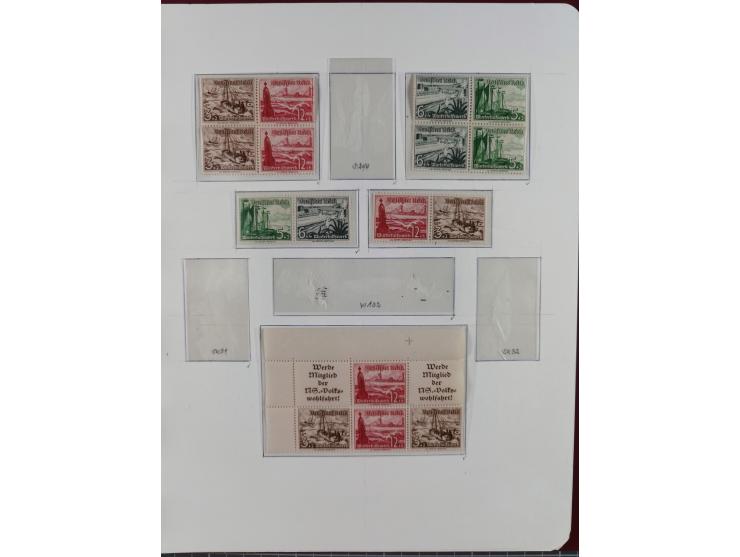 1919/40, ungebrauchte/postfrische und gestempelte Sammlung, dabei einige bessere Zusammendrucke ab Germania