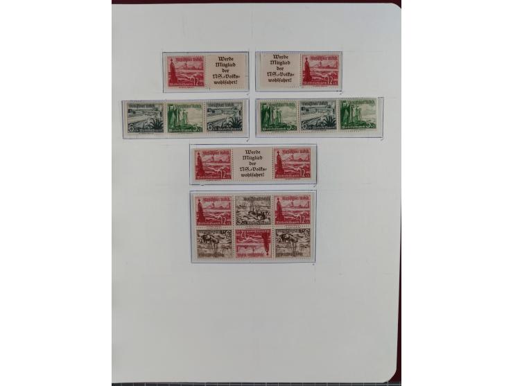 1919/40, ungebrauchte/postfrische und gestempelte Sammlung, dabei einige bessere Zusammendrucke ab Germania