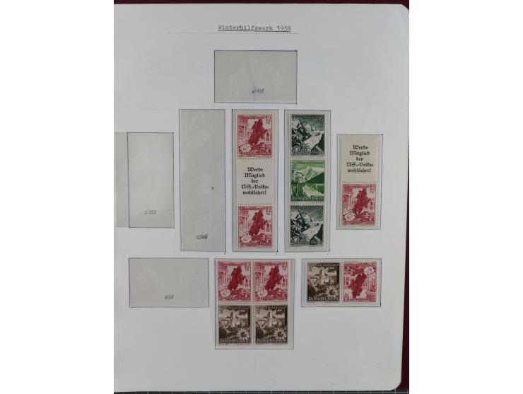 1919/40, ungebrauchte/postfrische und gestempelte Sammlung, dabei einige bessere Zusammendrucke ab Germania