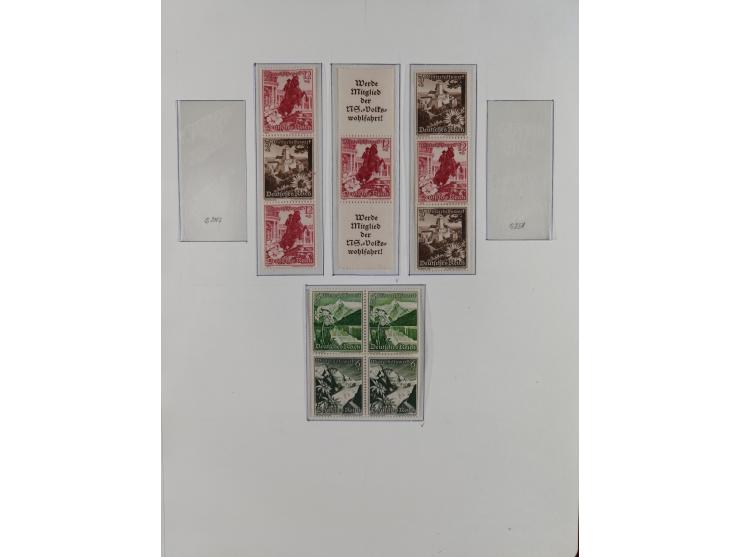 1919/40, ungebrauchte/postfrische und gestempelte Sammlung, dabei einige bessere Zusammendrucke ab Germania