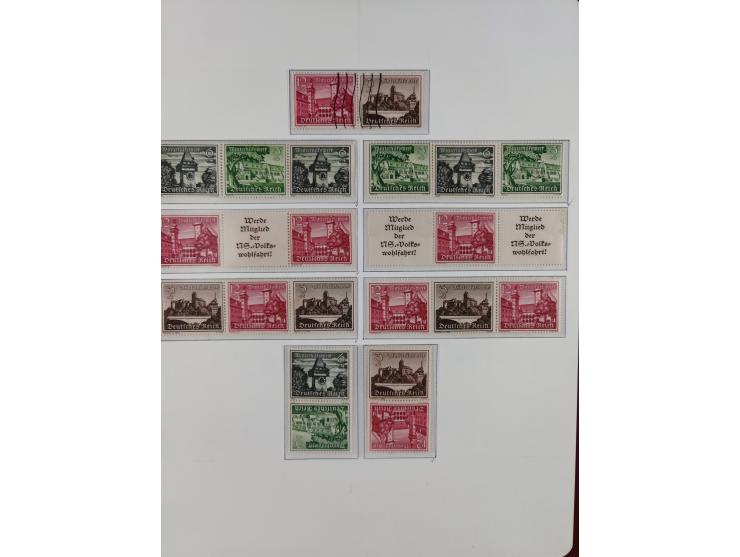 1919/40, ungebrauchte/postfrische und gestempelte Sammlung, dabei einige bessere Zusammendrucke ab Germania