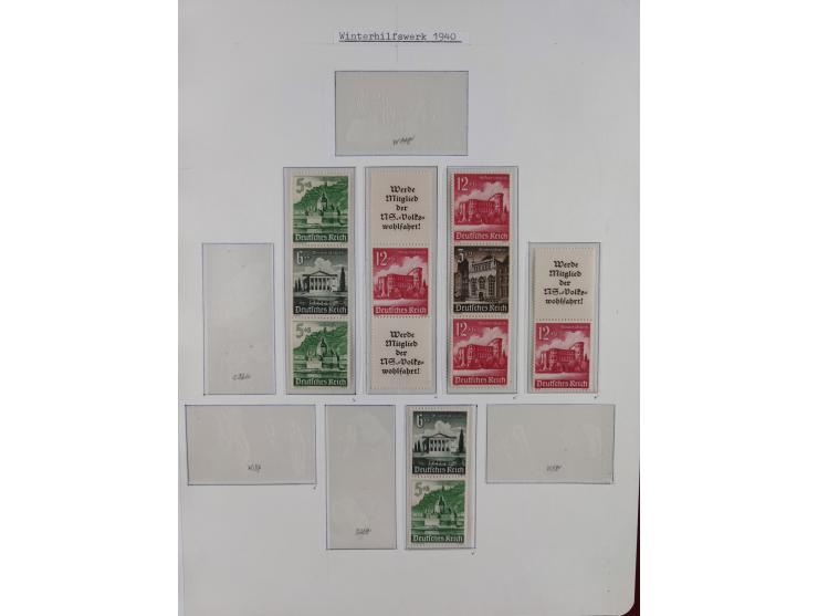 1919/40, ungebrauchte/postfrische und gestempelte Sammlung, dabei einige bessere Zusammendrucke ab Germania