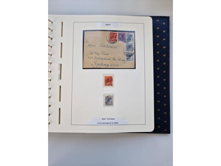 1948/90, umfangreiche Sammlung “Erst- und Letzttage” auf losen Marken, schönen Briefstücken, Briefen und Karten, dabei u.a. M