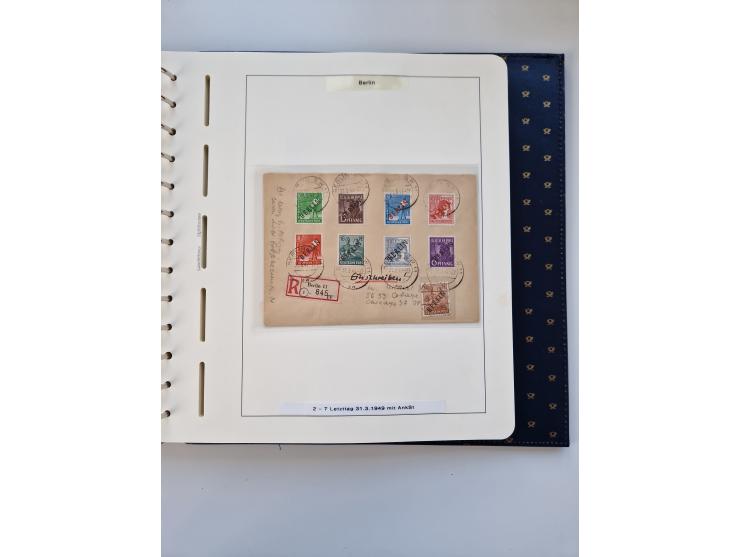 1948/90, umfangreiche Sammlung “Erst- und Letzttage” auf losen Marken, schönen Briefstücken, Briefen und Karten, dabei u.a. M