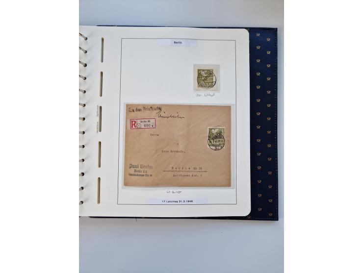 1948/90, umfangreiche Sammlung “Erst- und Letzttage” auf losen Marken, schönen Briefstücken, Briefen und Karten, dabei u.a. M