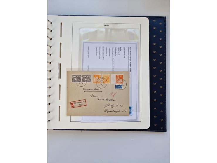 1948/90, umfangreiche Sammlung “Erst- und Letzttage” auf losen Marken, schönen Briefstücken, Briefen und Karten, dabei u.a. M