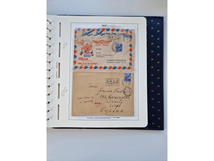 1948/90, umfangreiche Sammlung “Erst- und Letzttage” auf losen Marken, schönen Briefstücken, Briefen und Karten, dabei u.a. M