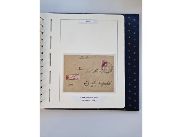 1948/90, umfangreiche Sammlung “Erst- und Letzttage” auf losen Marken, schönen Briefstücken, Briefen und Karten, dabei u.a. M
