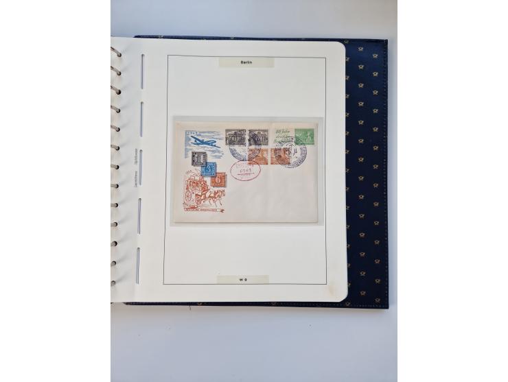 1948/90, umfangreiche Sammlung “Erst- und Letzttage” auf losen Marken, schönen Briefstücken, Briefen und Karten, dabei u.a. M