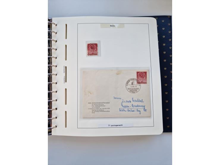 1948/90, umfangreiche Sammlung “Erst- und Letzttage” auf losen Marken, schönen Briefstücken, Briefen und Karten, dabei u.a. M