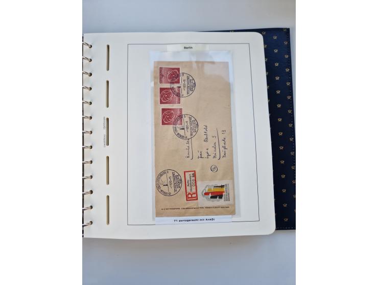 1948/90, umfangreiche Sammlung “Erst- und Letzttage” auf losen Marken, schönen Briefstücken, Briefen und Karten, dabei u.a. M