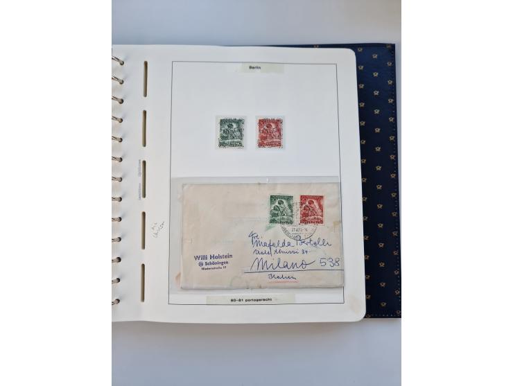 1948/90, umfangreiche Sammlung “Erst- und Letzttage” auf losen Marken, schönen Briefstücken, Briefen und Karten, dabei u.a. M