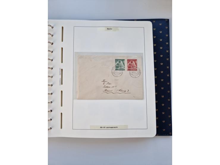 1948/90, umfangreiche Sammlung “Erst- und Letzttage” auf losen Marken, schönen Briefstücken, Briefen und Karten, dabei u.a. M