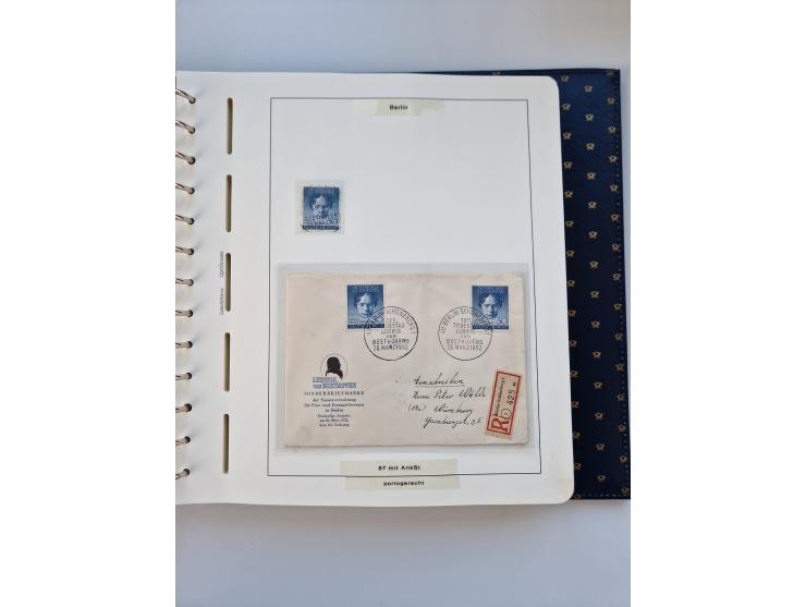 1948/90, umfangreiche Sammlung “Erst- und Letzttage” auf losen Marken, schönen Briefstücken, Briefen und Karten, dabei u.a. M