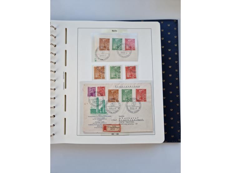 1948/90, umfangreiche Sammlung “Erst- und Letzttage” auf losen Marken, schönen Briefstücken, Briefen und Karten, dabei u.a. M