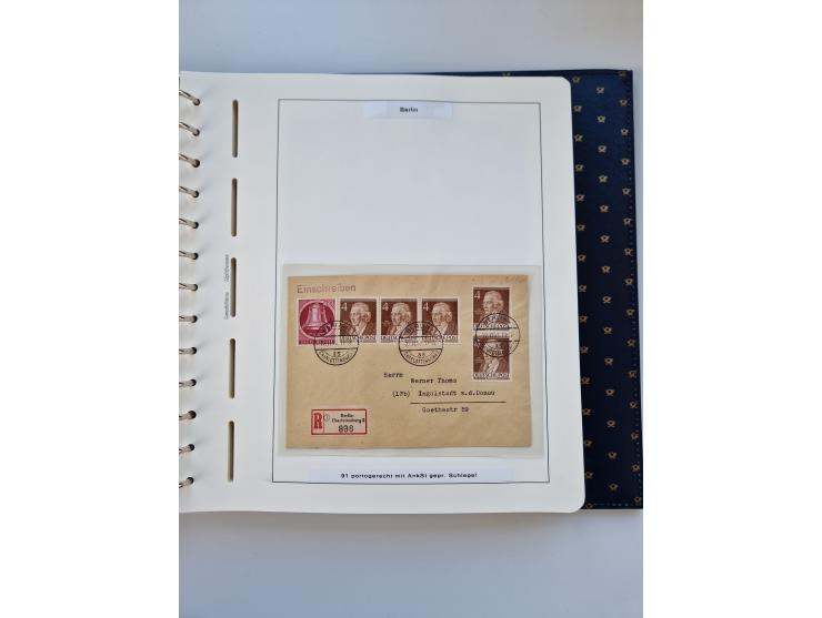 1948/90, umfangreiche Sammlung “Erst- und Letzttage” auf losen Marken, schönen Briefstücken, Briefen und Karten, dabei u.a. M