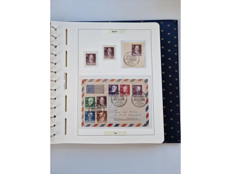 1948/90, umfangreiche Sammlung “Erst- und Letzttage” auf losen Marken, schönen Briefstücken, Briefen und Karten, dabei u.a. M