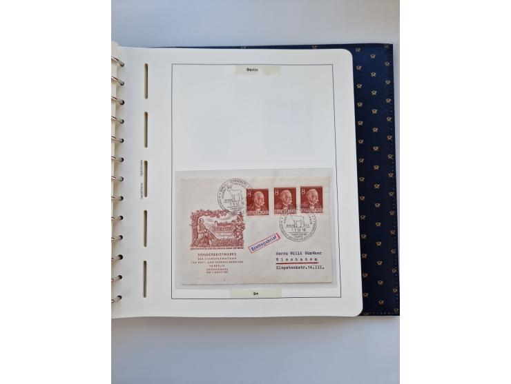 1948/90, umfangreiche Sammlung “Erst- und Letzttage” auf losen Marken, schönen Briefstücken, Briefen und Karten, dabei u.a. M